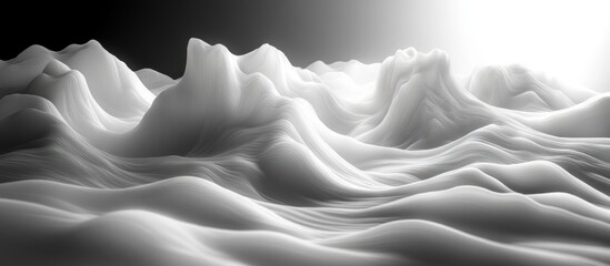 Obraz premium Monochrome Abstract Smooth Texture with Gradients and Light Reflections for Background Design