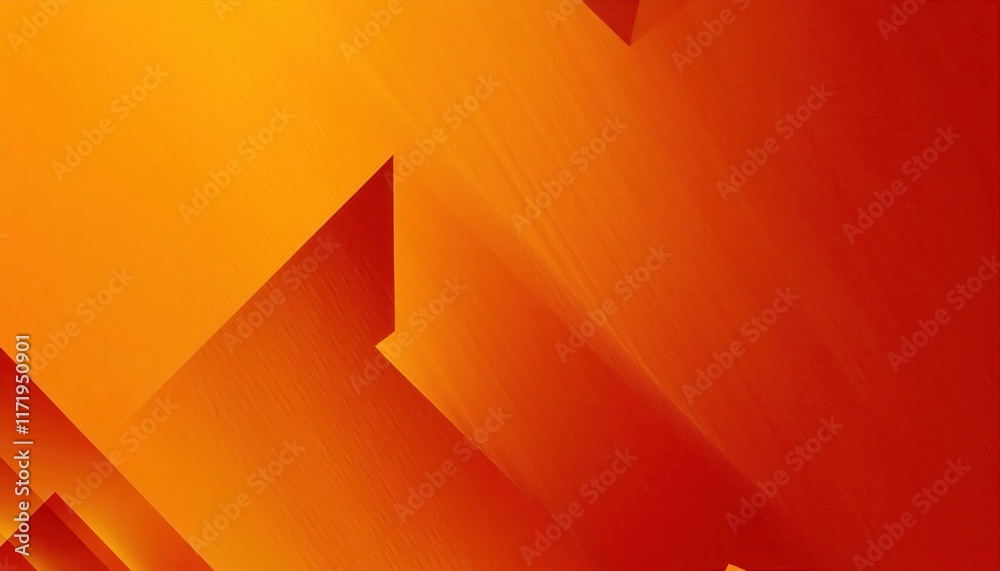 Poster vibrant abstract geometric gradient in warm orange and red tones with diagonal stripes for modern ar