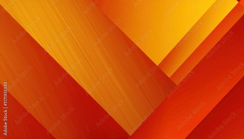 Poster vibrant abstract geometric gradient in warm orange and red tones with diagonal stripes for modern ar