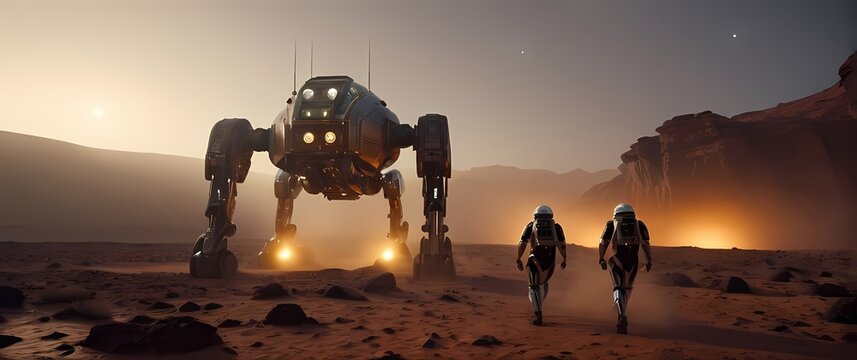 Adventurous robots exploring ancient Martian landscapes with discovery