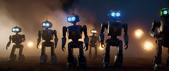 Animated tales featuring robots bringing joy during community organized events