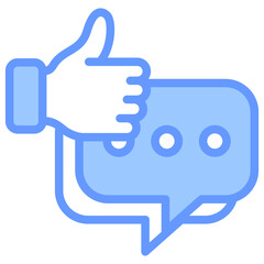Feedback Icon Line Blue Style
