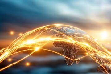 A vast, interconnected system of communication and data exchange that spans across the globe, allowing for seamless access and transfer of information between individuals, businesses