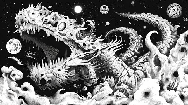 Cosmic devourer: when the universe meets oblivion. Oblivian. Illustration