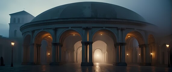 Classic Roman architecture capturing essence through arches and columns in urban settings