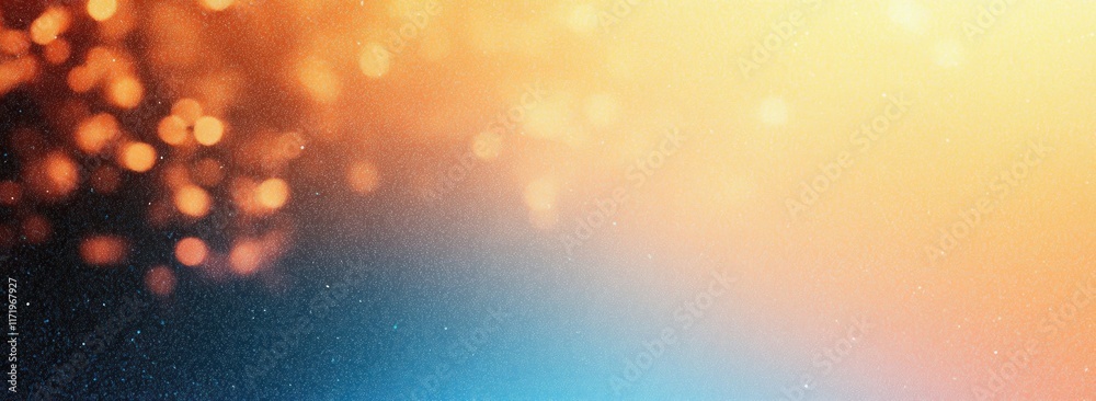 Poster Soft Pastel Gradient Background with Light Bokeh Effects in Impressionism Style