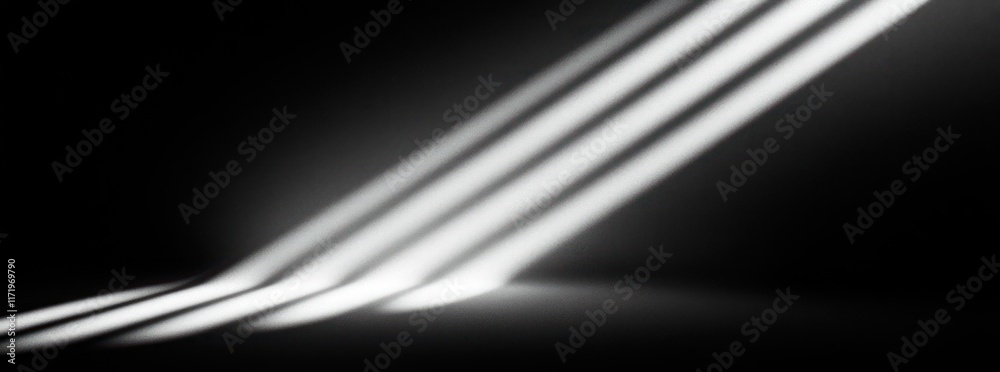 Poster Monochrome Abstract Background with Grainy Texture and Soft Gradients in Black and White for Dynamic Header Design