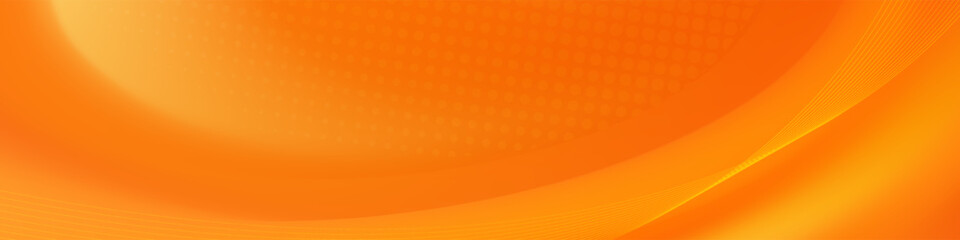 dynamic abstract banner with a flowing orange wave