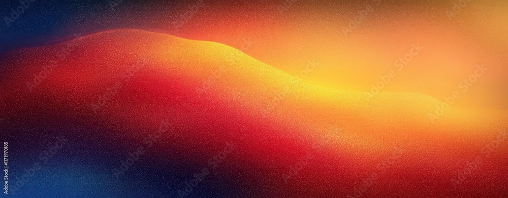 Poster vibrant abstract gradient background smooth transitions red orange yellow grainy texture glowing lig
