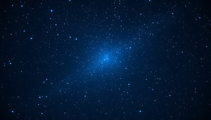 Obraz premium A vibrant blue night sky filled with countless bright, glowing stars of various sizes. 