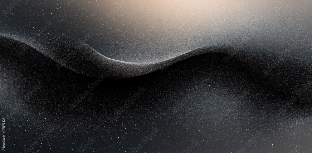 Poster Monochrome Gradient Background Abstract Texture Dark Gray Black Grainy Noise Design for Web Banner Poster Header