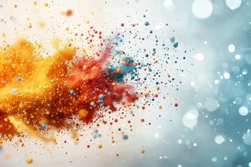A vibrant background formed by abstract color particles creating a mesmerizing and dynamic visual display.