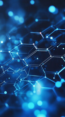 Obraz premium Blue hexagon background