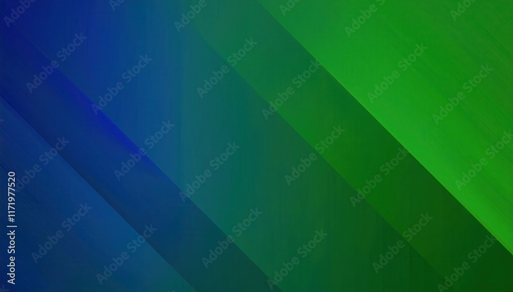 Poster vibrant green to blue gradient background with overlapping diagonal stripes. perfect for modern desi