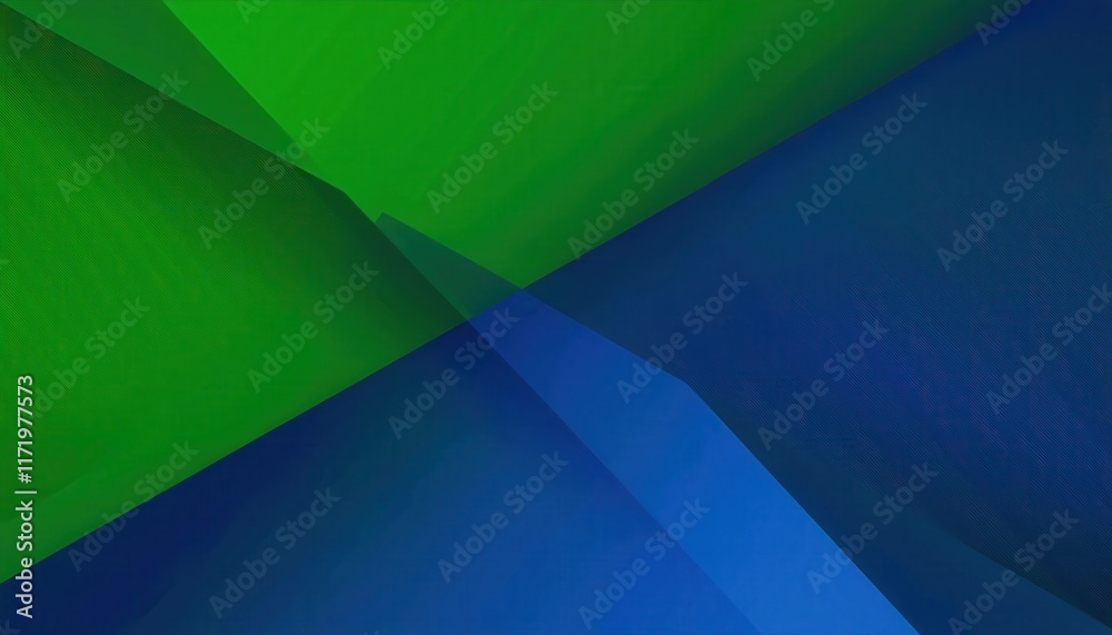 Poster vibrant green to blue gradient background with overlapping diagonal stripes. perfect for modern desi