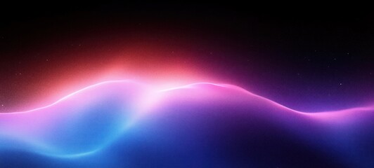 Obraz premium Abstract Gradient of Purple and Blue with Soft Light on Black Background for Dreamy Banner Design