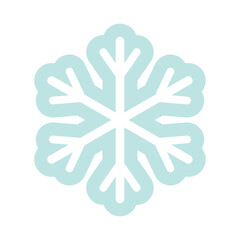 かわいい水色の縁付き雪の結晶ベクターアイコン3