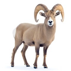 Obraz premium Majestic Desert Bighorn Sheep, Profile View, Wildlife, Conservation.