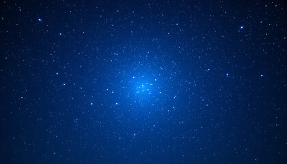 Starry sky background, blue night sky full of stars, glowing stars in the dark space, starry background, dark night, stars in the distance, starlight, dark background with a blue glow, night sky.