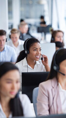 Fototapeta premium Collaborative Call Center Team
