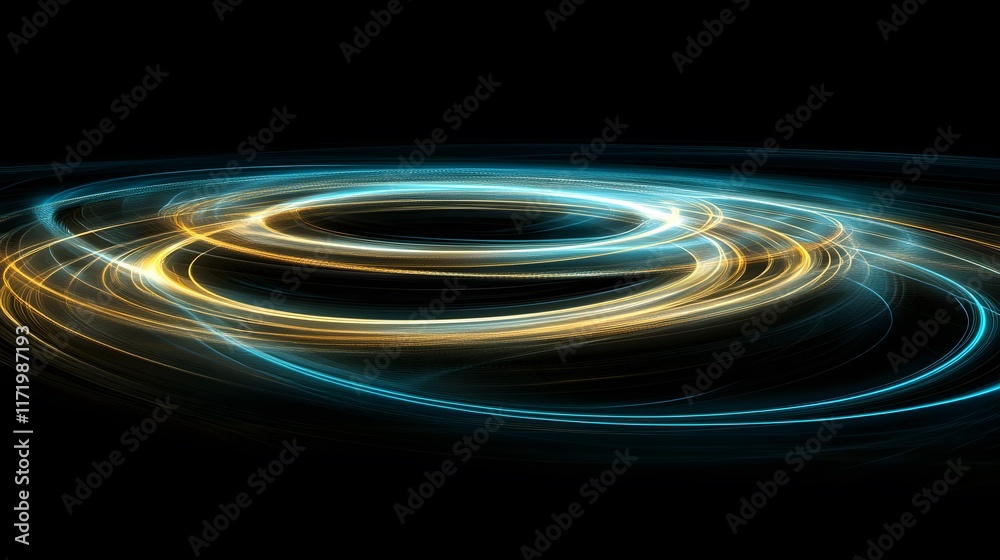 Poster abstract swirling light trails create a dynamic visual effect