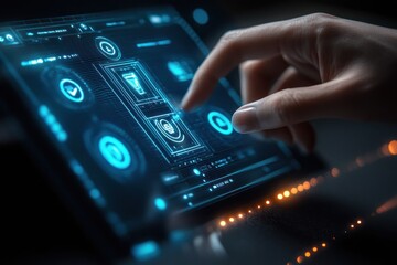 Fototapeta premium Digital Compliance in Business Management Ensuring Law Regulation Standards with Technology and Oversight