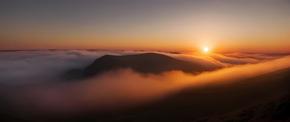 Obraz premium Remarkable sunsets treated carefully in photographs enhance feelings of peace cherished