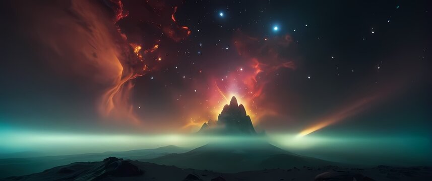 Stories exploring cosmic adventures illustrated dramatically through vibrant visuals