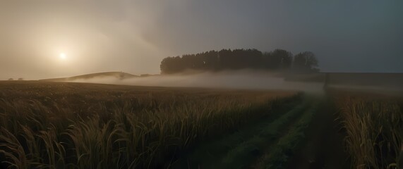 Fototapeta premium The tranquility of wind rustling through fields enhancing the sensory experience of nature