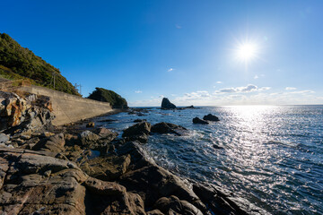 和歌山県　すさみ町の海岸線沿いの風景(2024年12月)
