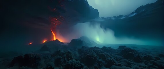 Underwater explorations revealing volcanic landscapes brimming with dynamism