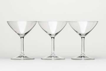 Fototapeta premium Set of glasses on white background