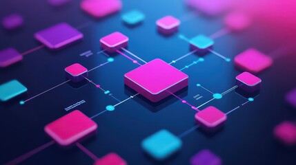 Flowchart summarizing a company s strategic plan, clean and colorful, innovative visualization, detailed elements, professional tone