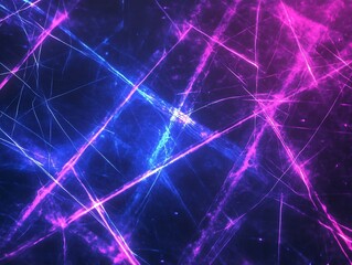 Obraz premium Abstract Neon Lines Intertwined Dark Background