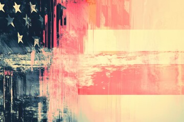Naklejka premium Abstract Flag Design Featuring Stars and Stripes