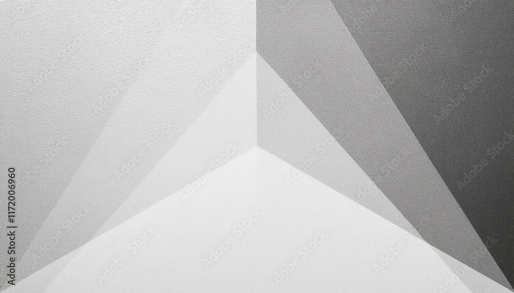 Aufkleber abstract geometric composition featuring overlapping transparent layers in gray and white tones, ide
