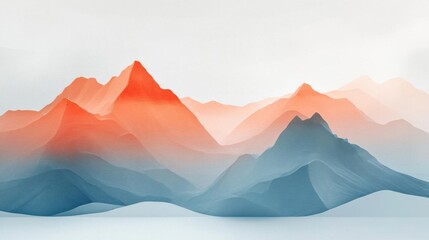 Stunning abstract mountain landscape artwork.