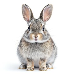 Fototapeta premium Cute bunny rabbit, studio shot, white background, pet.