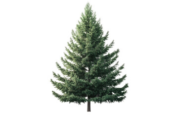 Fototapeta premium one Green tree isolated on white, Green trees isolated on transparent background forest and summer foliage for both print and web with cut path.