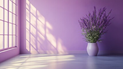Lavender bouquet in a bright room home decor interior design
