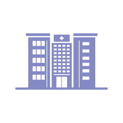 Hospital Building icon illustration flat