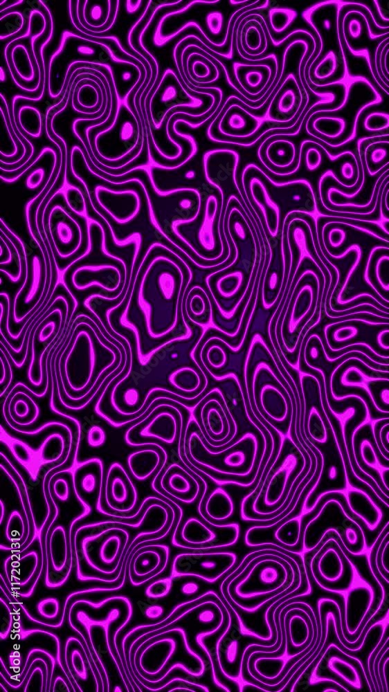 Poster vertical purple abstract texture morph background 4k loop features purple or pink morphing line shap