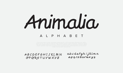 Animalia handwrite font Calligraphy Logotype Script Brush Font Type Font lettering handwritten