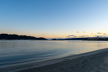 和歌山県　串本からの夕陽の風景(2024年12月)