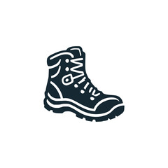 hiking boots accessories sport logo vector illustration template design