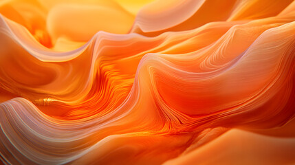 Fototapeta premium Graceful orange ripples on water illuminated by the radiant glow of sunset