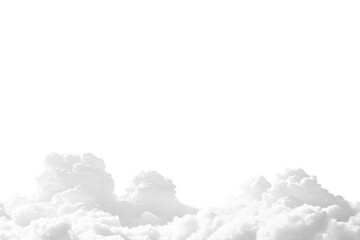 Aerial view of fluffy white clouds against clear sky, creating serene and peaceful atmosphere. clouds appear soft and billowy, evoking sense of tranquility and calm
