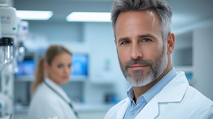 Obraz premium Scientist in a Lab Coat