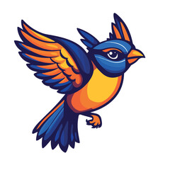 Bird sports mascot logo vector illustration