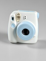 Retro Instant Camera with Pastel Accents

